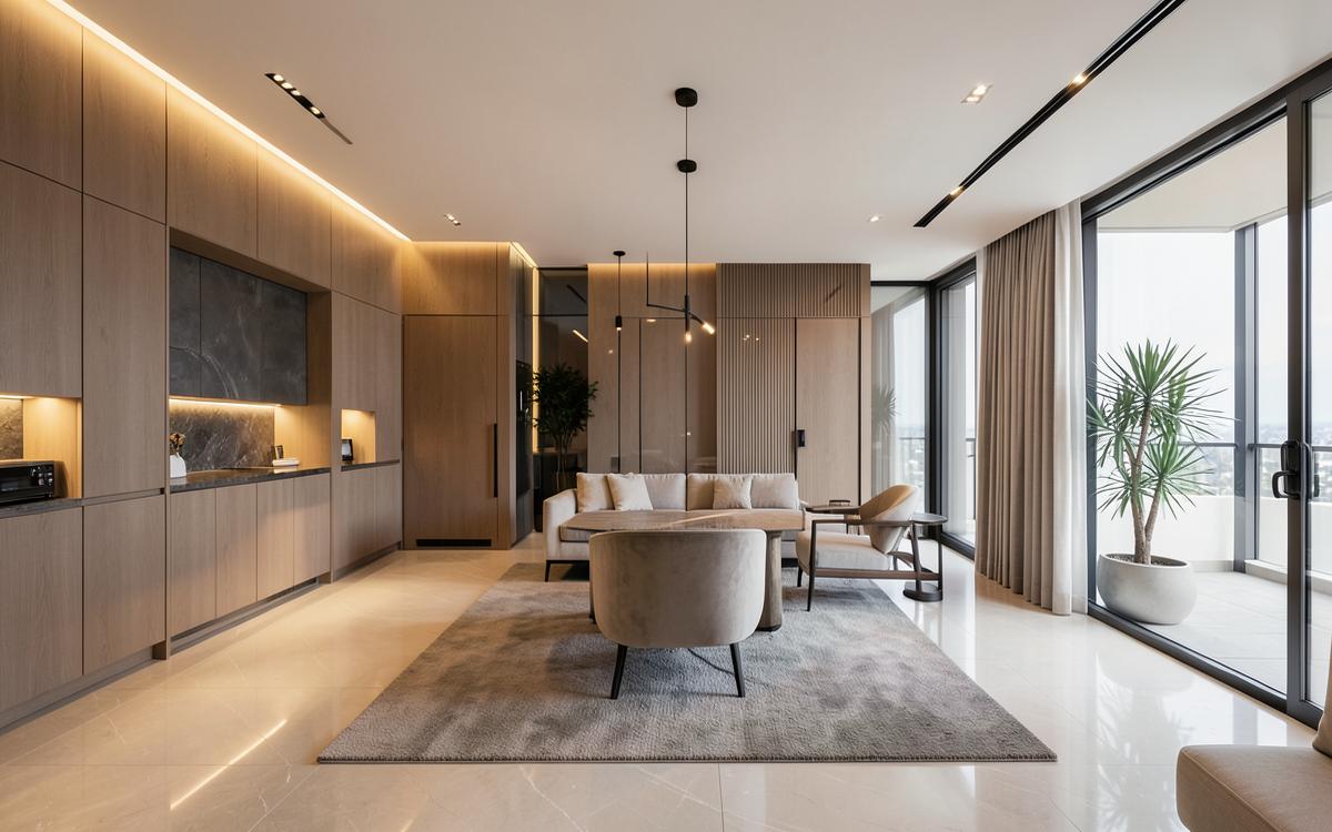 Concept interior photography direction for a fictional luxury property brand