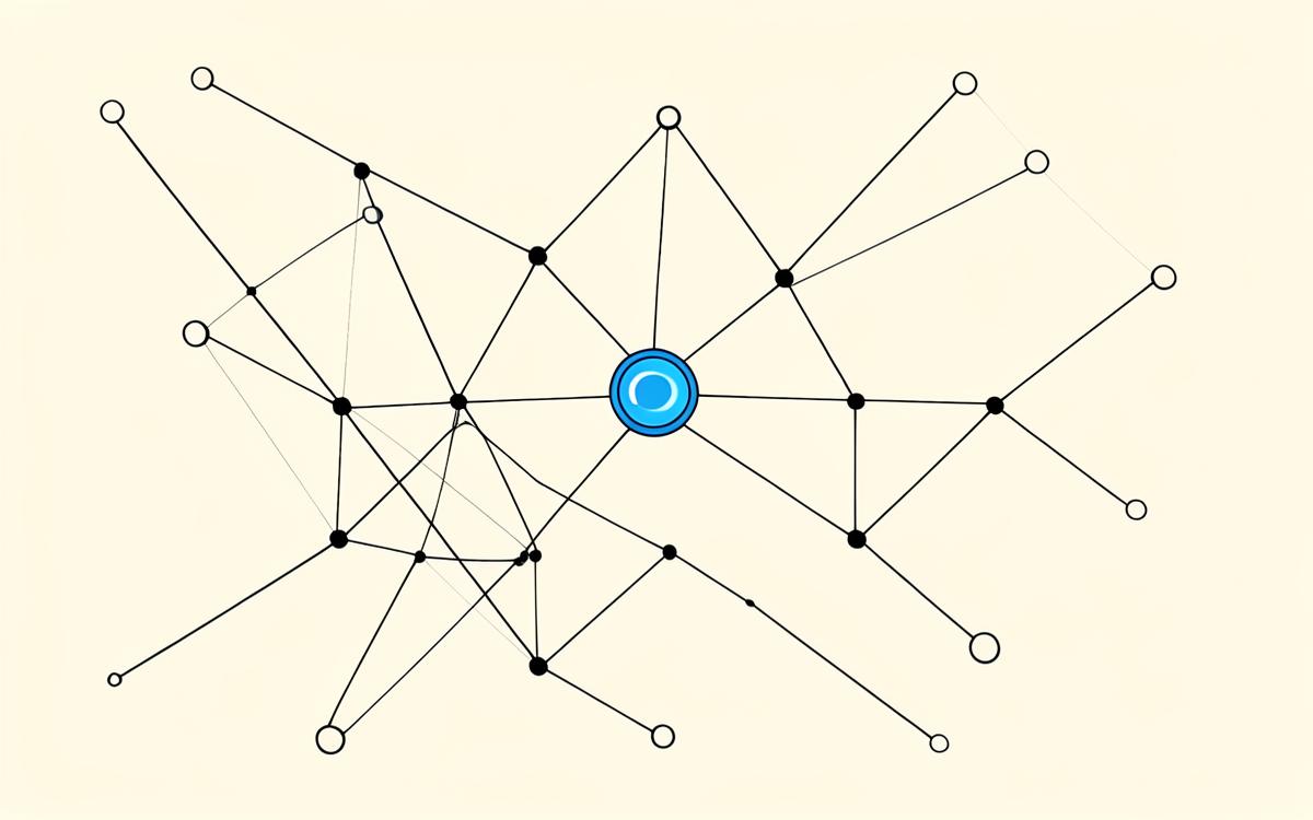 Concept technical diagram of an energy grid system
