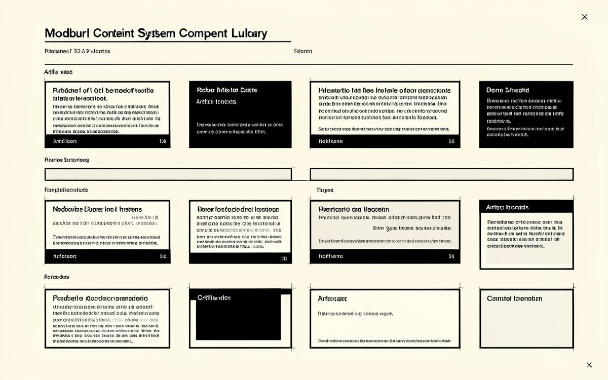 Concept content system layout for a fictional digital health brand