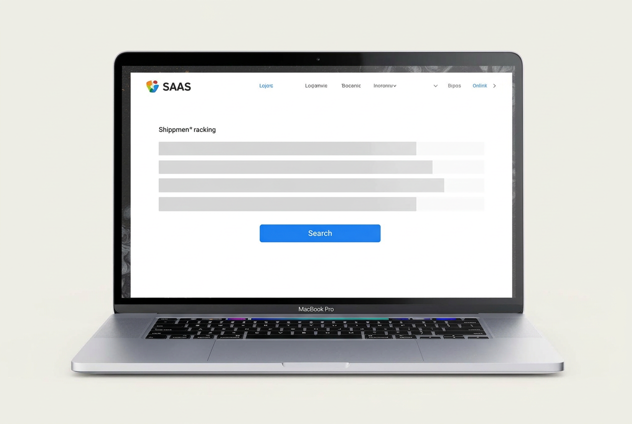 Concept SaaS website design for a fictional logistics software startup