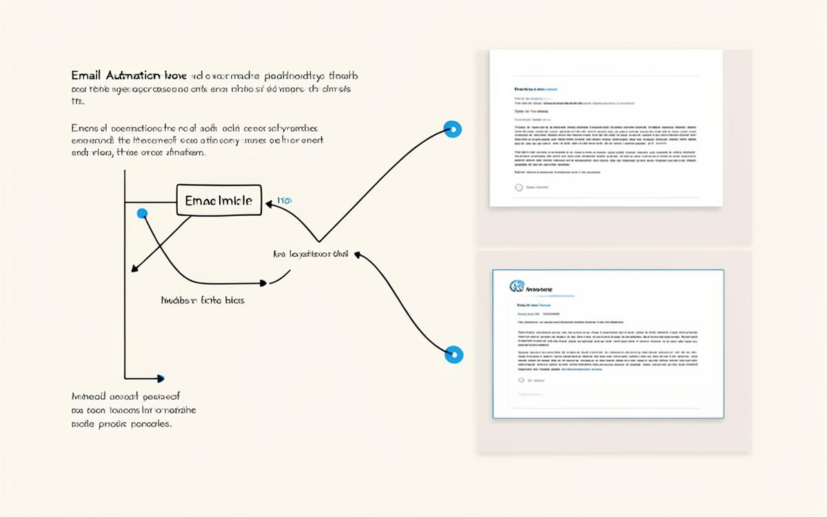 Concept email automation sequence layout for a fictional skincare brand
